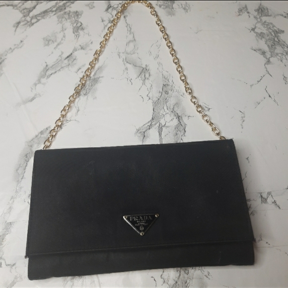 Prada long wallet / Woc with added chain nero - Picture 8 of 9